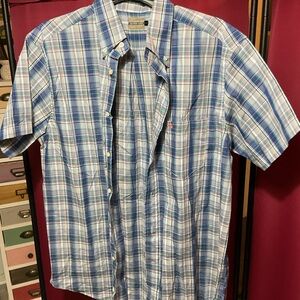 Southern Marsh plaid colorful button down shirt Large